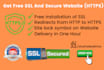 install a free SSL certificate, fix and secure site with https