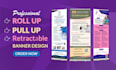 design a professional roll up, pull up, or retractable banner