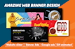 design outstanding web banner, header, ads, cover