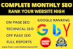 do complete monthly seo with high quality backlinks