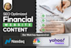 provide SEO optimized financial copywriting
