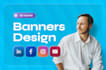 design premium brand covers, banners and ads for linkedin, facebook, instagram