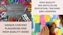 write quality SEO articles on education, teaching, and learning