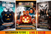 design modern spookly halloween party event flyer poster