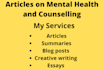write mental health or counseling article