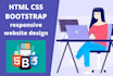 create responsive website design using html css bootstrap