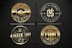 design professional 3d badge gold metallic logo