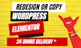 redesign professional responsive wordpress website with elementor