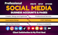 create, set up, and professionally optimize social media business accounts