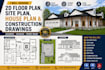 design 2d floor plans, site plans, house plans and construction drawings in cad