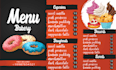 design menu board, menu list, menu card, food or price list