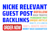 write and publish niche relevant guest post with content