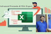 provide you ms excel advanced function and formulas