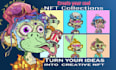 draw unique nft art design and generate 1k,5k,10k collection