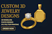design custom hip hop pendant and chain jewelry cad for 3d printing