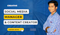 be your creative social media manager, content creator, and post designer