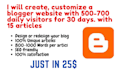 create, customize a blogger website