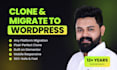 clone website and migrate wix squarespace webflow framer to wordpress elementor