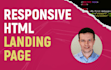 create responsive HTML and CSS landing page