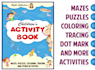 design activity book, workbook journal or printable