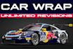 create professional racing car wrap design