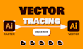 do vector tracing of your logo, icon, illustration, image