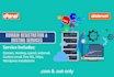 provide domain hosting, wordpress install, email, ssl and set up cpanel