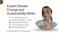 write expert climate change articles and sustainability blogs