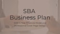 be your sba business plan writer