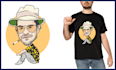 custom caricature t shirt design