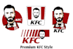 draw you in kfc style caricature pop arts