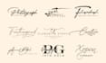 design handwritten, signature, cursive, wedding, photography logo