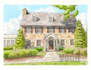 make a sketch and watercolor portraits of houses and places