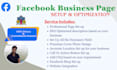 create set up and optimize your facebook business page