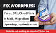 fix wordpress, cpanel, email, godaddy, vps, SSL, migration, CDN, cloudflare