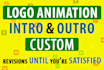 create custom logo animation, intro and outro