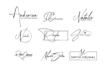 design handwritten, signature, scripted, cursive logo