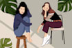 draw flat minimalist illustration for your photo