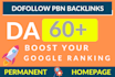 create da50 plus permanent homepage backlinks