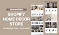 build a luxury home decor shopify dropshipping store website