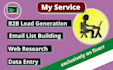 be a virtual assistant for b2b lead generation, web research