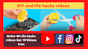 create DIY and life hacks videos for youtube