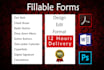 create interactive fillable PDF forms professionally