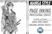 ink your comic pages in unique manga style