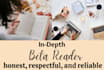 beta read your fiction book in depth