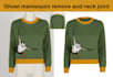 do ghost mannequin remove, neck joint, and cloth image editing