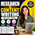 write well researched articles, blogs, and website content