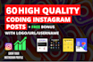 provide programming, coding posts for instagram