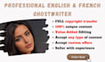 be your ghostwriter, ebook writer, and kindle book writer