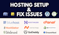 setup web hosting on bluehost, godaddy, hostinger, hostgator